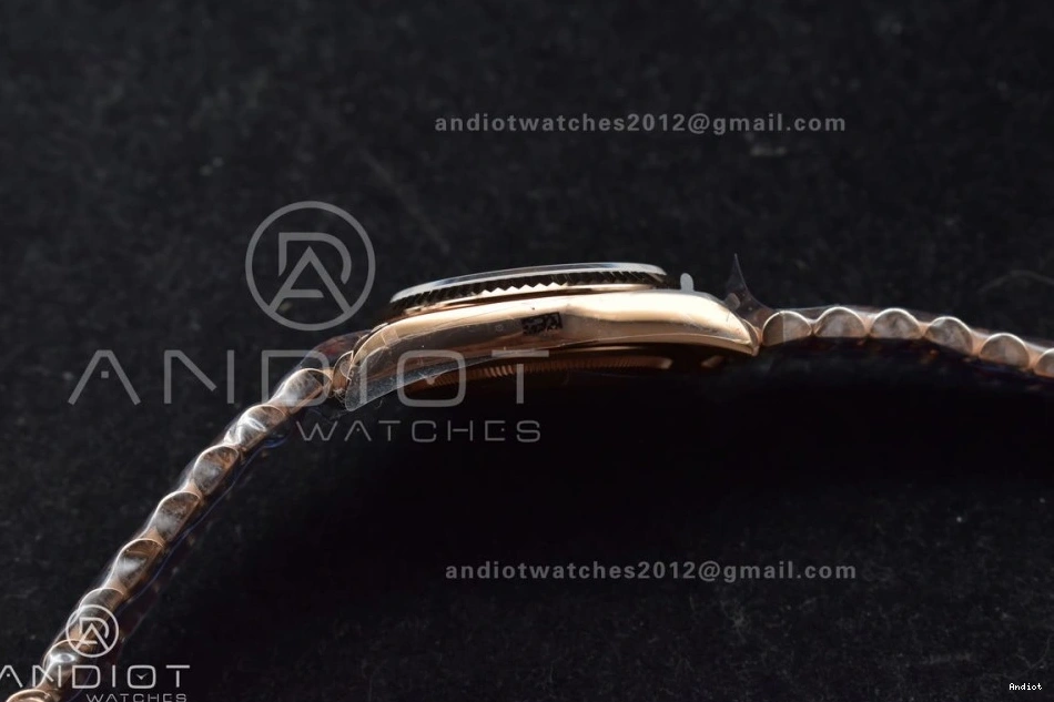 Dial QF DayDate with Square President Bracelet Edition RG Best Silver V5 36 (Gain 904L Steel Weight) Diamond on vr3255 0121